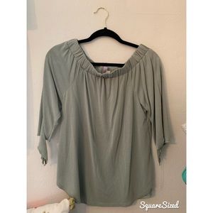Sage Off the Shoulder Top From Francesca’s